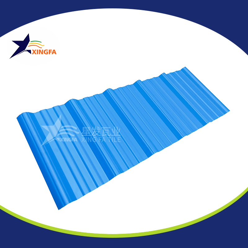 2.5mm加厚蓝色梯形pvc复合隔热瓦 适用于大型水产养殖业厂房房顶用 pvc材质塑料防火厂房瓦 PVC瓦贺州厂家出售